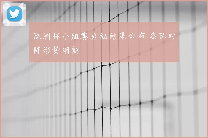 欧洲杯小组赛分组结果公布 各队对阵形势明朗